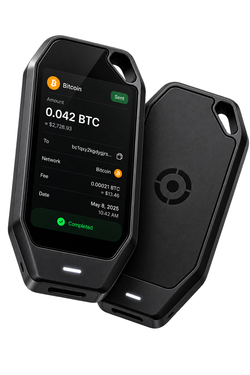 Satomi Model 1 hardware wallet front view